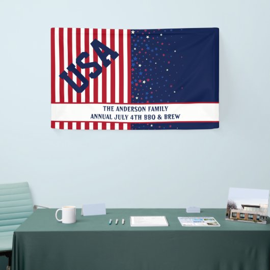 rood wit blauwUSA Patriottische Vlag sterren en st Spandoek (Beurs)