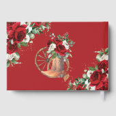 Rood Wit Bloemen Charro Cowboy laarzen Quinceanera Gastenboek (Achterkant)