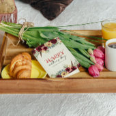 Rood Wit Bloemen Gelukkig Moeders Dag Wenskaart