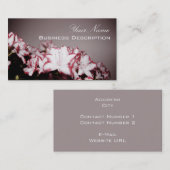 Rood-wit Bloemen Visitekaartje (Voorkant / Achterkant)