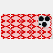 Rood & Wit Bloemendiamanten Case-Mate iPhone Case (Achterkant (horizontaal))