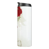 Rood wit bloemengroen thermosbeker (Geroteerd rechts)