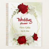 rood wit bloemmotief groen wedding planner (Voorkant)