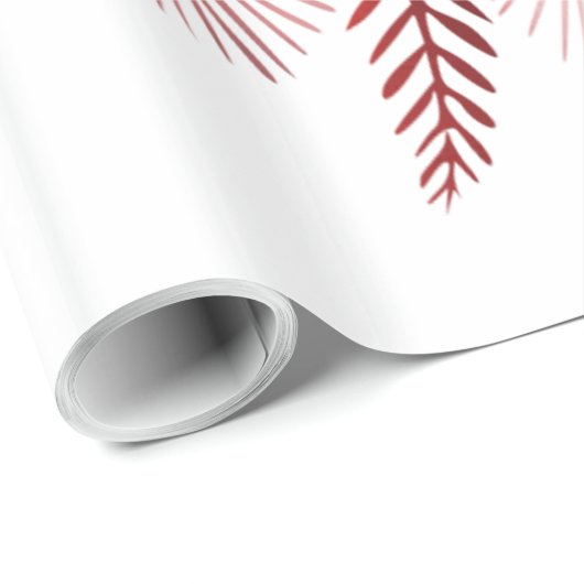 Rood & Wit Bloemmotief Inpakpapier (Rol Hoek)