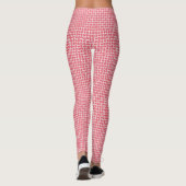 Rood Wit Blokpatroon Leggings (Achterkant)