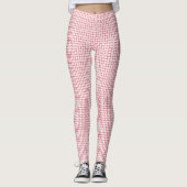 Rood Wit Blokpatroon Leggings (Voorkant)