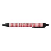 Rood Wit Blush Roze Strepen Zwarte Inkt Pen (Bodem)