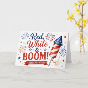 Rood, Wit & Boem! Patriottische Wenskaart Kaart