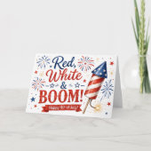 Rood, Wit & Boem! Patriottische Wenskaart Kaart (Voorkant)