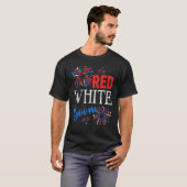 Rood Wit & Boozy 4th van Juli Feest Drink 4 T-shirt (Voorkant volledig)