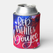 Rood Wit Boujee Grappig Juli 4 Bachelorette Party Blikjeskoeler (Blikje Voorkant)