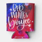 Rood Wit Boujee Grappig Juli 4 Bachelorette Party Blikjeskoeler (Voorkant)