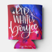 Rood Wit Boujee Grappig Juli 4 Bachelorette Party Blikjeskoeler (Achterkant)