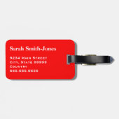 Rood wit breekbaar handvat met zorg Dank u Bagagelabel (Achterkant horizontaal)