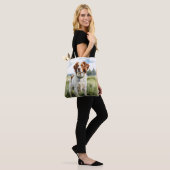 ROOD & WIT BRETAGNE SPANIEL HOND TOTE BAG (Op model)