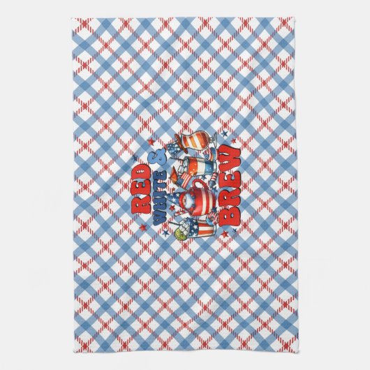 Rood Wit & Brew Theedoek (Verticaal)