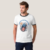 Rood, Wit & Brouw – Grappige 4 juli Bierliefhebber T-shirt (Voorkant volledig)