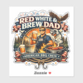 Rood Wit & Brouw Papa Sticker (Vel)