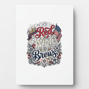 Rood Wit & Brouwsels Patriottisch Bier T-Shirt Ont Fotoplaat