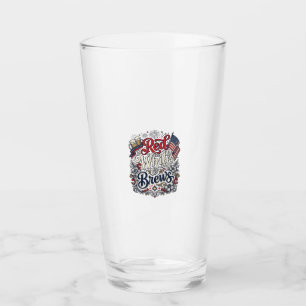 Rood Wit & Brouwsels Patriottisch Bier T-Shirt Ont Glas