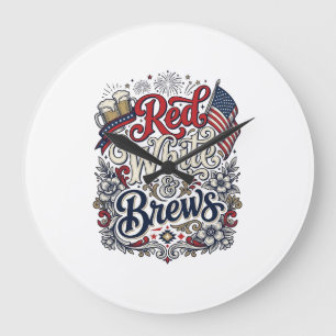Rood Wit & Brouwsels Patriottisch Bier T-Shirt Ont Grote Klok
