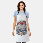 Rood Wit & Brouwsels Patriottisch Bier T-Shirt Ont Schort (Gedragen)