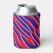 Rood, Wit & Brutaal | Tiger Stripe Drankkoeler Blikjeskoeler (Blikje Voorkant)
