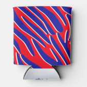 Rood, Wit & Brutaal | Tiger Stripe Drankkoeler Blikjeskoeler (Voorkant)