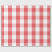Rood & Wit Buffalo Plaid Verpakkingspapier Cadeaupapier (Vlak)