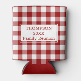 Rood Wit Buffel Controleer Aangepaste Naam Familie Blikjeskoeler