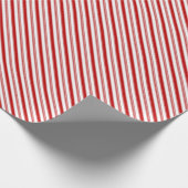Rood & Wit Candy Cane Stripes (kleinschalig) Cadeaupapier (Hoek)