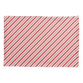 Rood & Wit Candy Cane Stripes (kleinschalig) Kussensloop (Achterkant-Links)