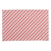 Rood & Wit Candy Cane Stripes (kleinschalig) Kussensloop (Voorkant-Rechts)