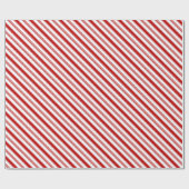 Rood & Wit Candy Cane Stripes (op grote schaal) Cadeaupapier (Vlak)