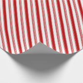 Rood & Wit Candy Cane Stripes (op grote schaal) Cadeaupapier (Hoek)