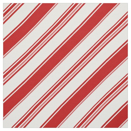 Rood & Wit Candy Cane Stripes (op grote schaal) Stof (Swatch)