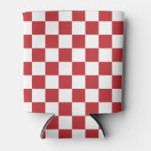rood-wit Checkerboard Patroon Blikjeskoeler (Voorkant)