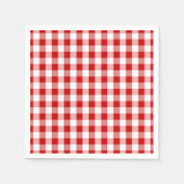 Rood & Wit Cheques Gingham Plaid - Country Rustic Servet (Voorkant)