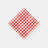 Rood & Wit Cheques Gingham Plaid - Country Rustic Servet (Hoek)