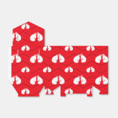 Rood, Wit, Chevron, Bokser, Bokshandschoenen Bedankdoosjes (Uitgevouwen)