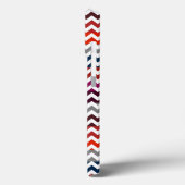 Rood wit Chevron Zigzag Monogram Case-Mate iPhone Case (Achterkant / Links)