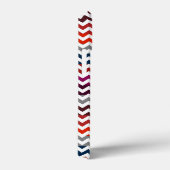 Rood wit Chevron Zigzag Monogram Case-Mate iPhone Case (Achterkant / Rechts)