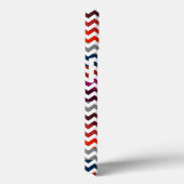 Rood wit Chevron Zigzag Monogram Hoesje-Mate i Case-Mate iPhone Case (Achterkant / Rechts)