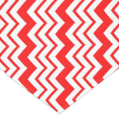 Rood Wit Chevron Zigzag Patroon Ontwerp  Korte Tafelloper (Hoek)