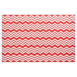 Rood Wit Chevron Zigzag Patroon Ontwerp Stof