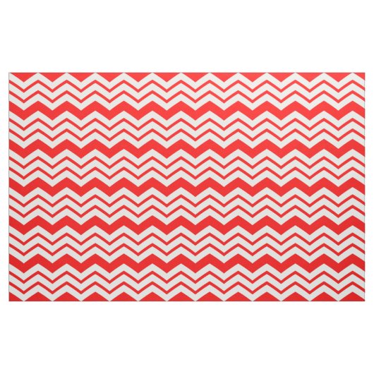 Rood Wit Chevron Zigzag Patroon Ontwerp Stof (Fat Quarter)
