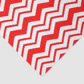 Rood Wit Chevron Zigzag Patroon Ontwerp Tissuepapier (Detail)