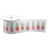 Rood & Wit Chinoiserie Topiary Satijnen Lint (Spoel)