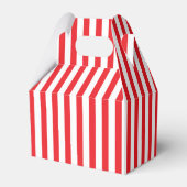 Rood & Wit Circus Strepen Party Favor Boxes Bedankdoosjes (Achterkant)