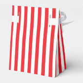 Rood & Wit Circus Strepen Party Favor Boxes Bedankdoosjes (Achterkant)